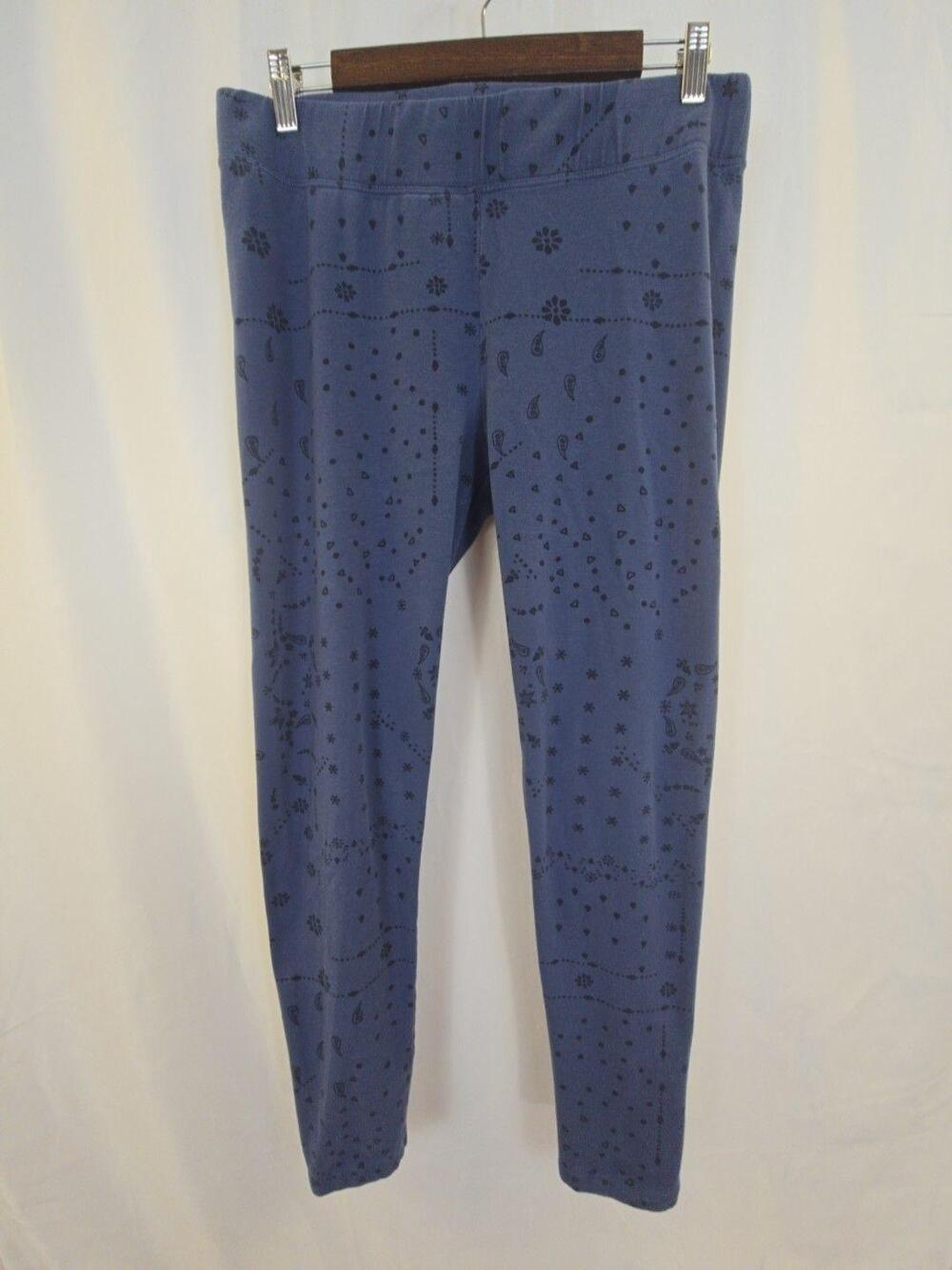 SONOMA Goods For Life Leggings Womens Large Blue Paisley Ankle Stretch Pants